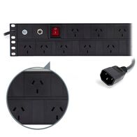 12 Port PDU Rack Mount Power Distribution Unit | 3 Pin AUS GPO Outputs | Metal Alloy Casing | Vertical & Horizontal Mounting | by SERVEREDGE