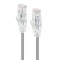 1.5m Grey Ultra Slim Cat6 Network Cable | 28AWG | 50u Gold Plated Connectors | Flexible Design | by SERVEREDGE
