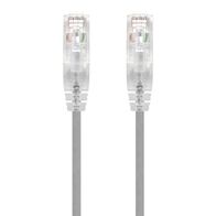 0.50m Grey Ultra Slim Cat6 Network Cable | 28AWG | 50u Gold Plated Connectors | Flexible Design | by SERVEREDGE