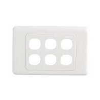 6 Gang Wall Plate | Clipsal Compatible | Durable Plastic | White Finish | by SERVEREDGE