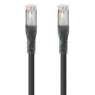 10m Black 10G Shielded CAT6A LSZH Network Cable | 500 MHz Bandwidth | Gold Plated RJ45 Connectors | by SERVEREDGE