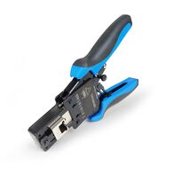 PT Series Premium Pass Through RJ45 Crimping Tool | Single Cycle Crimp & Trim | Precision Cast Dies | by SERVEREDGE