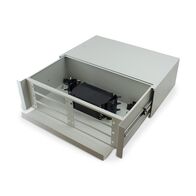 3RU Fibre Sliding Patch Panel | Splice Cassette & Protector | Easy Access Design | by SERVEREDGE