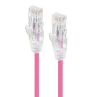 Ultra Slim Cat6 Network Cable | 28AWG | 50u Gold Plated Connectors | Pink Color | by SERVEREDGE