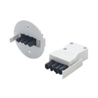CP Electronics 4 Pole Female Ceiling Rose with White Male Connector Plug