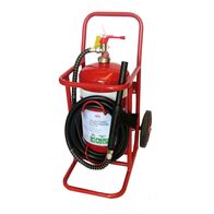 25kg ABE Dry Powder Mobile Extinguisher | Effective on Class A, B, E Fires | Mobile Design for Easy Transport | by Fire Factory Australia