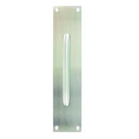 Stainless Steel D-Pulls on Plate | Durable Construction | Sleek D-Pull Design | Brushed Finish | by Fire Factory Australia