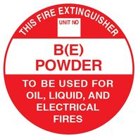 Extinguisher Identification Sign Sticker | Durable Adhesive | Easy Application | 193mm x 193mm | by Fire Factory Australia