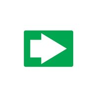 Directional Arrow Sign (GREEN) | Durable Plastic | Compact Size | by Fire Factory Australia