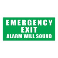 Emergency Exit Sign with Alarm | Green Color | Durable Plastic | Integrated Audible Alarm | by Fire Factory Australia