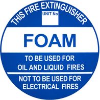 Foam Extinguisher Identification Sign Sticker | Durable Adhesive | Weather-Resistant | 193mm x 193mm | by Fire Factory Australia