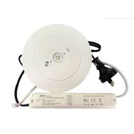 3W LED Recessed Emergency Light | Adjustable Dish 80mm-140mm | Lithium Battery | White Finish | by Fire Factory Australia