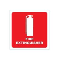 Fire Extinguisher Location Sign | Self-Adhesive | Durable Vinyl | 100mm x 100mm | by Fire Factory Australia