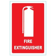 Fire Extinguisher Small Location Sign | Self-Adhesive | Durable Vinyl | Compact Size | by Fire Factory Australia