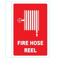 Fire Hose Reel Angled Location Sign | Durable Metal Construction | Enhanced Visibility Design | 155mm x 230mm | by Fire Factory Australia