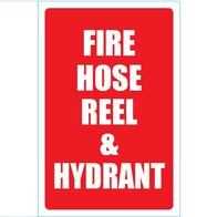 Fire Hose Reel & Hydrant Angle Sign | Durable Weather-Resistant Plastic | Compact Size | Fire Safety Red & White | by Fire Factory Australia