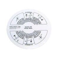 Fire Hose Reel Instruction Disc | 31.5cm Diameter | Weather-Resistant Plastic | High Visibility | by Fire Factory Australia