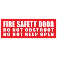 Fire Safety Door Sign | Do Not Obstruct & Keep Open | Durable Plastic/Metal | Red Background | by Fire Factory Australia