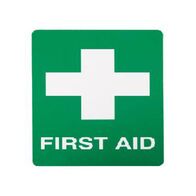 First Aid Sign for Vehicle | Self-Adhesive Vinyl | Compact 100mm x 100mm | Durable for Vehicle Use | by Fire Factory Australia