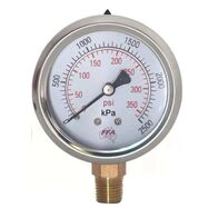 Hydrant Pressure Gauge | 70mm Dry Dial | Up to 2500kPa | 1/4 inch PT Thread | by Fire Factory Australia