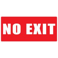 NO EXIT Sign (RED) | Clear Visibility | Durable Plastic or Metal | Wall Mountable | by Fire Factory Australia