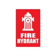 Fire Hydrant Sign with PIC & WORD (Small) | Durable Plastic/Metal | Weather Resistant | by Fire Factory Australia