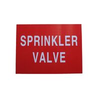 Sprinkler Valve Sign | Weather-Resistant Material | Clear Identification | 230mm x 300mm | by Fire Factory Australia