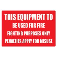 Fire Fighting Equipment Sign | Durable Plastic or Metal | Clear Visibility | 220mm x 320mm | by Fire Factory Australia