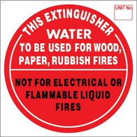 WATER Extinguisher Identification Sign | Durable Metal | Weather-Resistant | Clear Visibility | by Fire Factory Australia