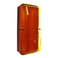 Plastic Extinguisher Cabinet | Durable Construction | Yellow Transparent Front Cover | Protects 4.5kg Extinguishers | by Fire Factory Australia