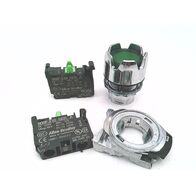 Allen-Bradley 800FMLG3MN3GX20 Illuminated Round Metal Momentary Push Button