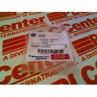 Allen-Bradley 800PX131 Legend Plate for Push Button Stop Marking