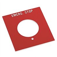 Allen-Bradley 800HY4 Legend Plate Emergency Stop Red