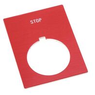 Allen-Bradley 800HW371J Legend Plate 30mm Stop Red
