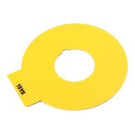 Allen-Bradley 800F15YS Emergency Stop Legend Plate Yellow 60mm Round