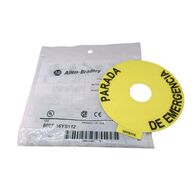 Allen-Bradley 800F16YS112 Emergency Stop Legend Plate Yellow