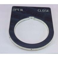 Allen-Bradley Legend Plate 30x40mm Black with White Legend Text