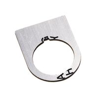 Allen-Bradley Legend Plate 30x40mm Aluminum with Black Legend Text