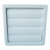 External Grille Gravity Louvre 100mm | UV Resistant PVC | Automatic Closure | Cover Lid Included | by Fantech
