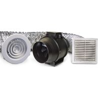In-Line Fan Kit 150mm | 443m³/h Airflow | 6m Duct & Grilles | 220V Operation | by Fantech