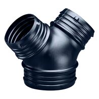 Y-Piece 125mm 3 Way Duct Metal | Steel Construction | Uninsulated Design | Black Finish | by Fantech