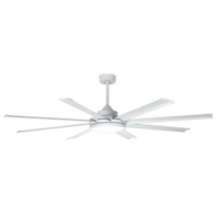 Atmos DC Ceiling Fan Kit with LED | 92 Inch Diameter | Energy-Efficient DC Motor | White Finish | @Each by Fantech
