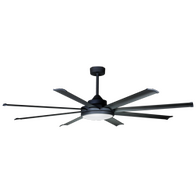 82 Inch DC Ceiling Fan Kit with LED | Energy Efficient & Quiet Operation | Modern Black Finish | @Each by Fantech