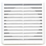 External Grille Fixed Louvre 200mm | Impact & UV Resistant PVC | Flywire Mesh Included | White | by Fantech