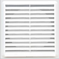 Plastic Fixed Louvre Grille 100mm Dia | UV Resistant PVC | Flywire Insect Protection | by Fantech