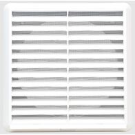 Plastic Fixed Louvre Grille 125mm Dia | UV Resistant PVC | Flywire Included | Black | by Fantech