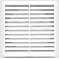 Plastic Fixed Louvre Grille 150mm Dia | UV Resistant PVC | Flywire Mesh | Black | by Fantech