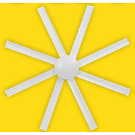 Atmos DC Ceiling Fan Blade Kit | 82 Inch Length | White Finish | Compatible with Atmos Fans | @Each by Fantech