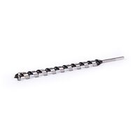 25.4 x 600 Wood Auger Clean Cut | Single Spur Cutting Edge | Self-Feeding Screw Point | Hex Shank | by Promac