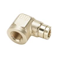 Push-in Connector 90° NPTF Female Thread | Brass Construction | Easy Installation | Pack of 5 | by Wurth
